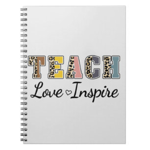 Lehre, Liebe, Inspirier Notizblock