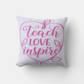 Lehre Liebe Inspiriere Skriptdesign Kissen