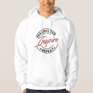 Lehre Liebe Inspirieren Motivierend Hoodie
