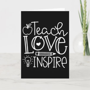 Lehre Liebe Inspirieren Retro Lehrer Kinder Ck Zur Karte