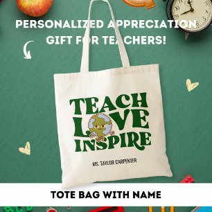 Lehre Liebe Inspiriert Geschenk zur Lehrererkenntl Tragetasche