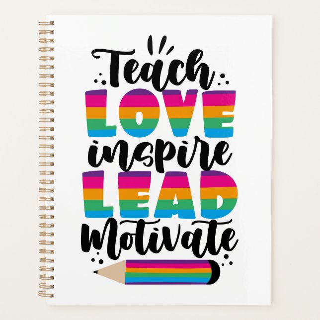 Lehre Liebe Inspirierte Leitmotivation Planer (Vorderseite)