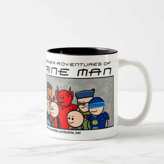 Lehre-Mann!! Charakter-Gruppen-Tasse Zweifarbige Tasse (Rechts)