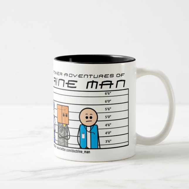Lehre-Mann!! Übliche Verdächtig-Tasse Zweifarbige Tasse (Rechts)