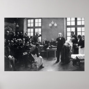 Lehre mit Doktor Charcot im Salpetriere Poster