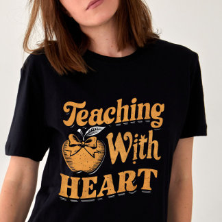 Lehre mit Herz zurück zum Geschenk des Lehrers T-Shirt