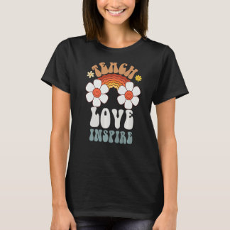 Lehre und Liebe Inspirierte Retro-Frauen zurück in T-Shirt
