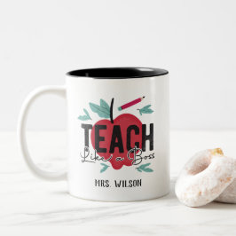 Lehre wie ein Personalisierter Boss Zweifarbige Tasse