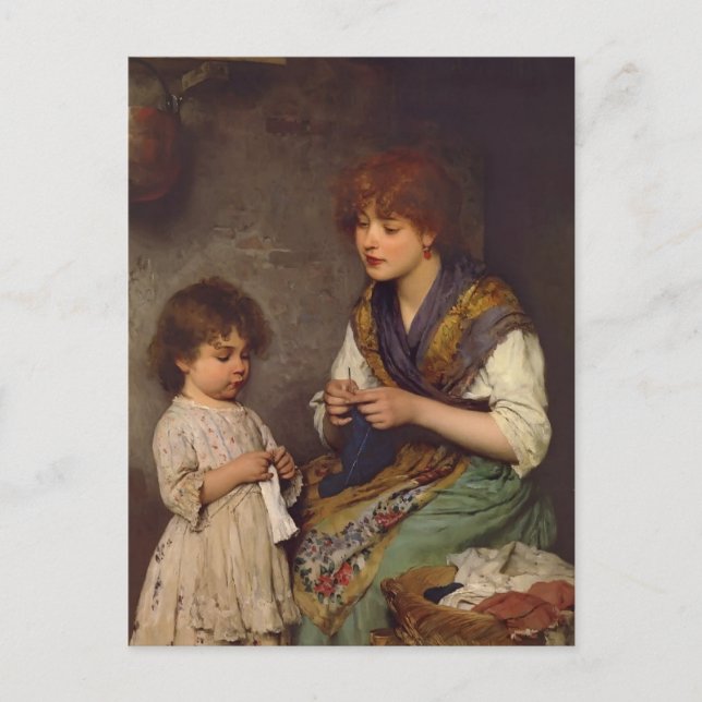 Lehren aus dem Zusammenwirken von Eugene de Blaas Postkarte (Vorderseite)