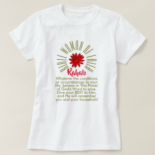 Lehren für Bibelfrauen des Glaubens Rahab Christli T-Shirt