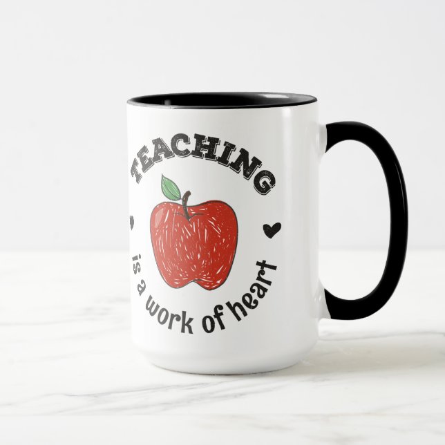 Lehren ist ein Kunstlehrerwerk Tasse (Rechts)
