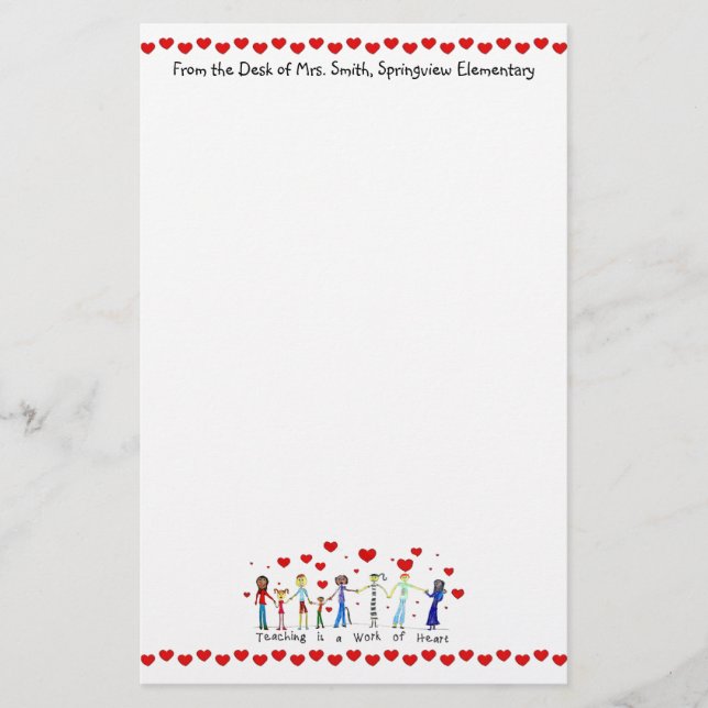 Lehren ist ein Werk der Magie Briefpapier (Vorderseite)