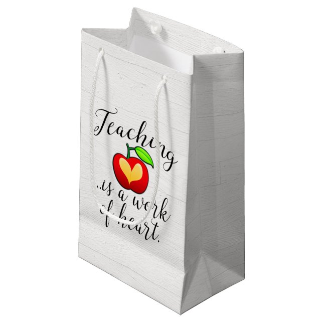 Lehren ist ein Werk des Herzlehrers Kleine Geschenktüte (Vorderseite Schrägansicht)