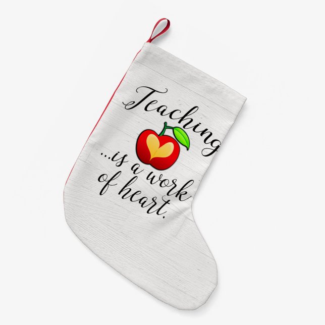 Lehren ist ein Werk des Herzlehrers Kleiner Weihnachtsstrumpf (Vorderansicht (hängend))