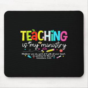 Lehren ist mein Dienst Gott Christlicher Lehrer Rü Mousepad