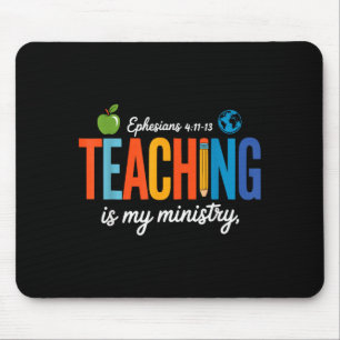 Lehren ist mein Dienst Schrift Christlich Jesus Mousepad
