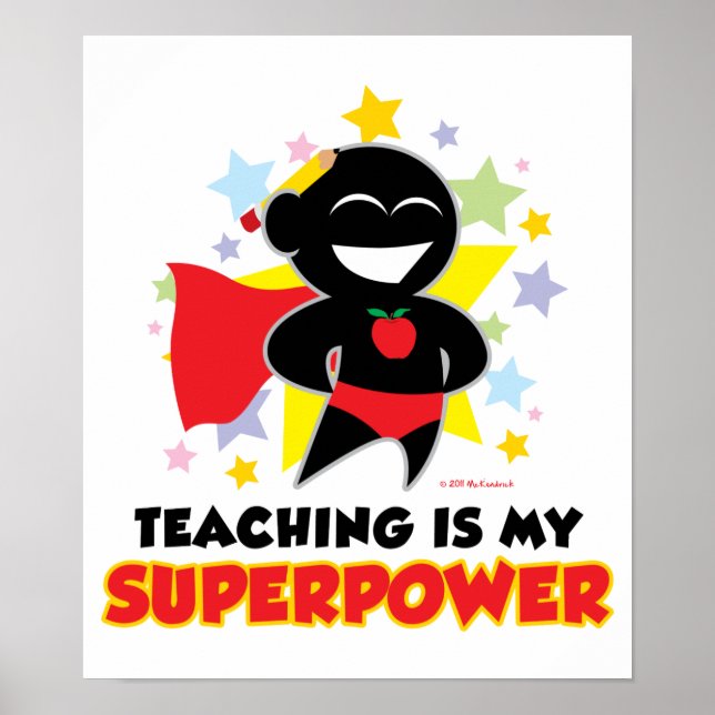 Lehren ist meine Supermacht Poster (Vorne)
