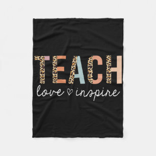 Lehren Liebe Inspirieren Leopard Ck Zur Schule Nie Fleecedecke