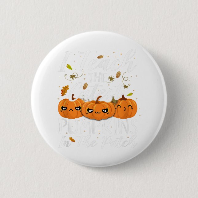 Lehren Sie die Niedlichsten Kürbis in das PatchHal Button (Vorderseite)