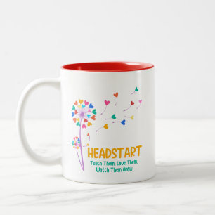 Lehren sie ihnen Liebe, wie sie sie wachsen sehen Zweifarbige Tasse