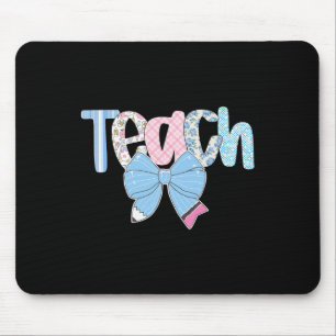 Lehren Sie Kokette Schleife Lehrer Glücklich Erste Mousepad