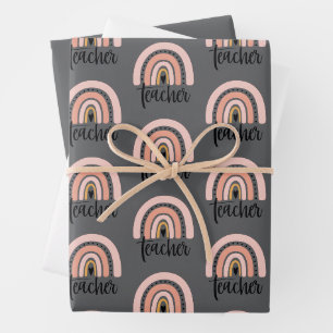 Lehren Sie Lehrer Liebe Inspirieren Geschenk Regen Geschenkpapier Set