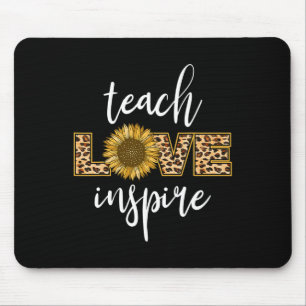 Lehren Sie Liebe Inspirieren Lustige Leopard Sonne Mousepad