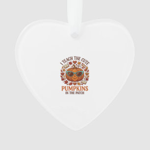 Lehren Sie süße Kürbisse Patch Halloween-Sonnenbri Ornament