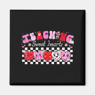 Lehren Sie Sweet Hearts Floral Valentine Mädchen F Magnet