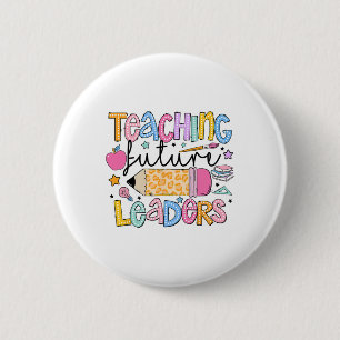 Lehren zukünftige Führer Zurück zur Schule Groovy Button