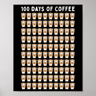 Lehrer 100 Kaffeekuchen 100. Tagesschule Poster