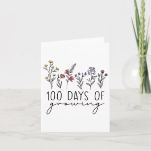 Lehrer 100 Tage des Wachstums 100 Tage Celebration Karte