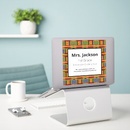 Lehrer 1. Klasse Laptop Kente K84 Vinyl Aufkleber