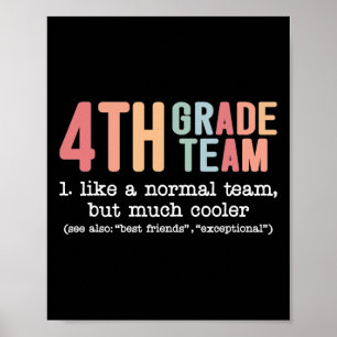 Lehrer 4. Klasse Team wie ein normales Team, aber Poster