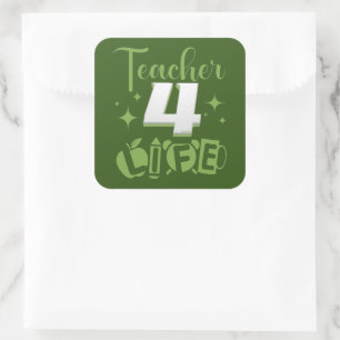 LEHRER 4 LIFE #lehrer life Quadratischer Aufkleber