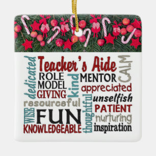 ****LEHRER-AIDE**** PHANTASTISCHE CHRISTMAS-ORNAME KERAMIKORNAMENT