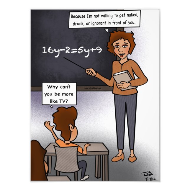 Lehrer als Fernsehstars Fotodruck (Vorne)