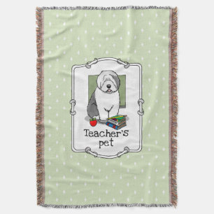 Lehrer Alte Englische Schafhunde (Grau 1) Niedlich Decke