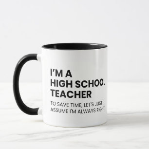 Lehrer an der High School Funny Professor Sprichwo Tasse