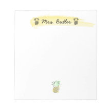 Lehrer Ananas Personalisiert Note Pad