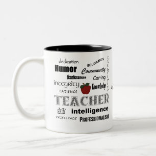 Lehrer-Anerkennung+Rotes Apple Zweifarbige Tasse