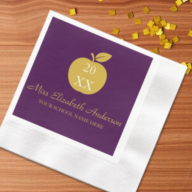 Lehrer Apfel Abschluss Serviette (Von Creator hochgeladen)