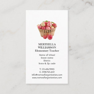 LEHRER   Äpfel   Foto Business Card Visitenkarte