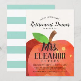 Lehrer-Apfelruhestandsessen | Party Einladung