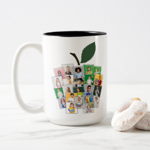 Lehrer Apple Collage Lehrer's Geschenk 22 Fotos Zweifarbige Tasse
