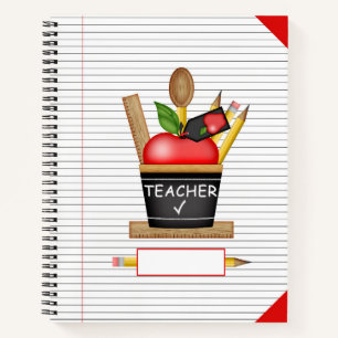 Lehrer Apple Cupcake Großes Notebook Notizbuch
