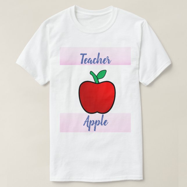 Lehrer Apple T - Shirt (Design vorne)