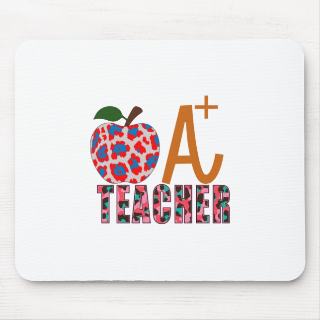 Lehrer Art Apple A Plus Lehrer Mousepad (Vorne)