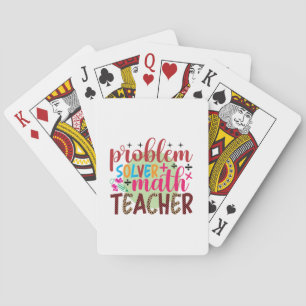 Lehrer Art Problem Solver Mathematiker Lehrer Spielkarten
