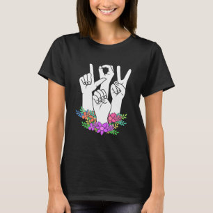 Lehrer ASL Handzeichen T-Shirt